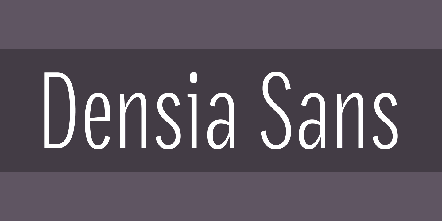 Beispiel einer Densia Sans Regular-Schriftart